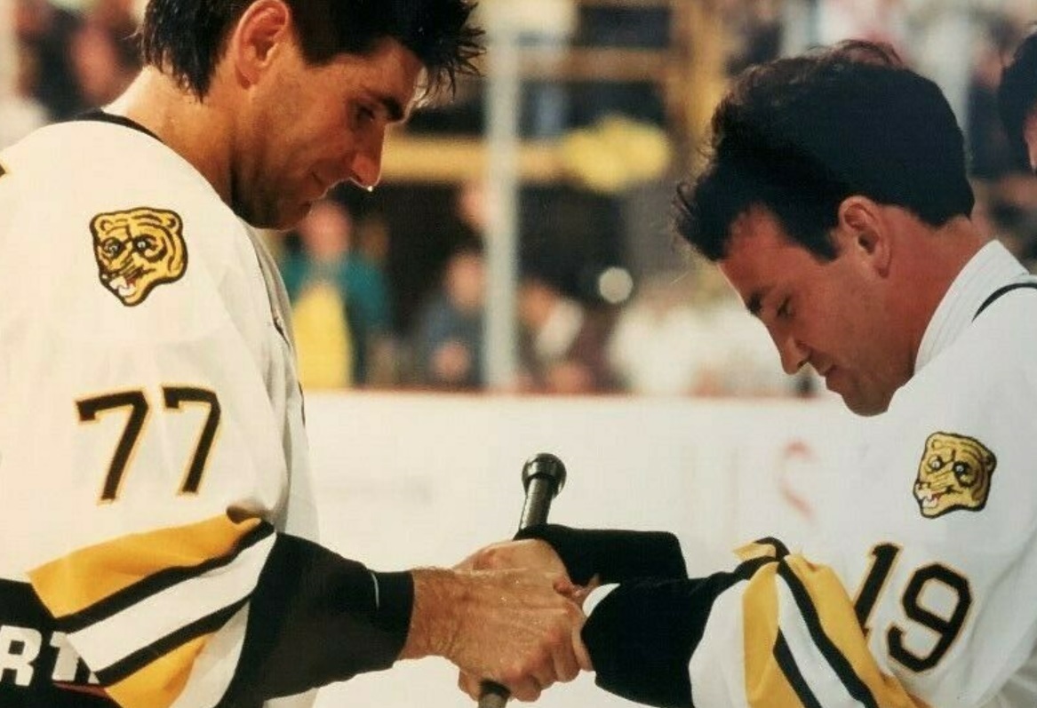 NORMAND LEVEILLE  Boston Bruins 1982 CCM Vintage Away NHL Hockey